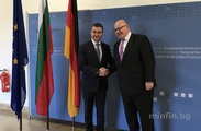 MINISTER GORANOV HAD A WORKING MEETING WITH GERMAN FEDERAL MINISTER OF FINANCE PETER ALTMAIER IN BERLIN