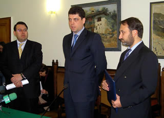 Министър Велчев, зам.-министър Гати ал Джебури и Антон Петров