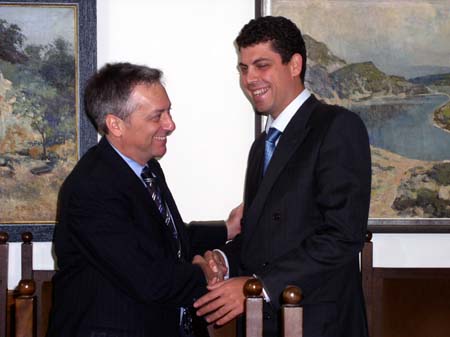 Министър Велчев и Джералд Шиф, МВФ