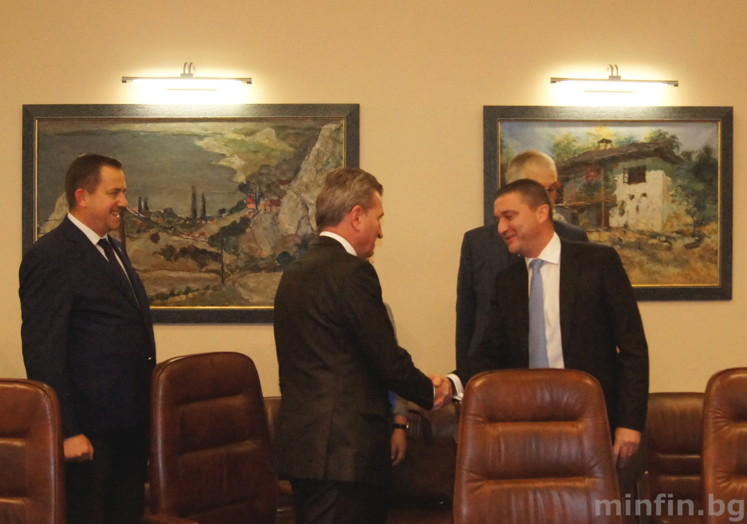 MINISTER OF FINANCE VLADISLAV GORANOV MEETS  BUDGET AND HUMAN RESOURCES COMMISSIONER GÜNTER ÖTTINGER    