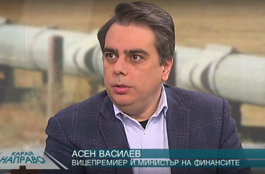 Вицепремиерът и министър на финансите Асен Василев в предаването "Карай направо" по Нова телевизия