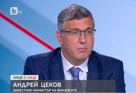 Интервю на заместник-министър Андрей Цеков в предаването "Лице в лице" на БТВ